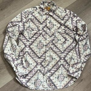 Stapleford Workwear Men S/M Shirt Aztec Southwestern LS ButtonDown Cotton Cowboy